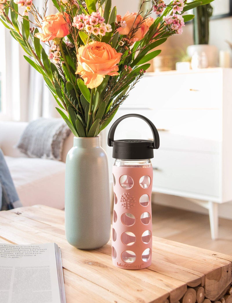 Lifefactory 16-Ounce BPA-Free Glass Water Bottle with Classic Cap and Protective Silicone Sleeve, Onyx - Image 5